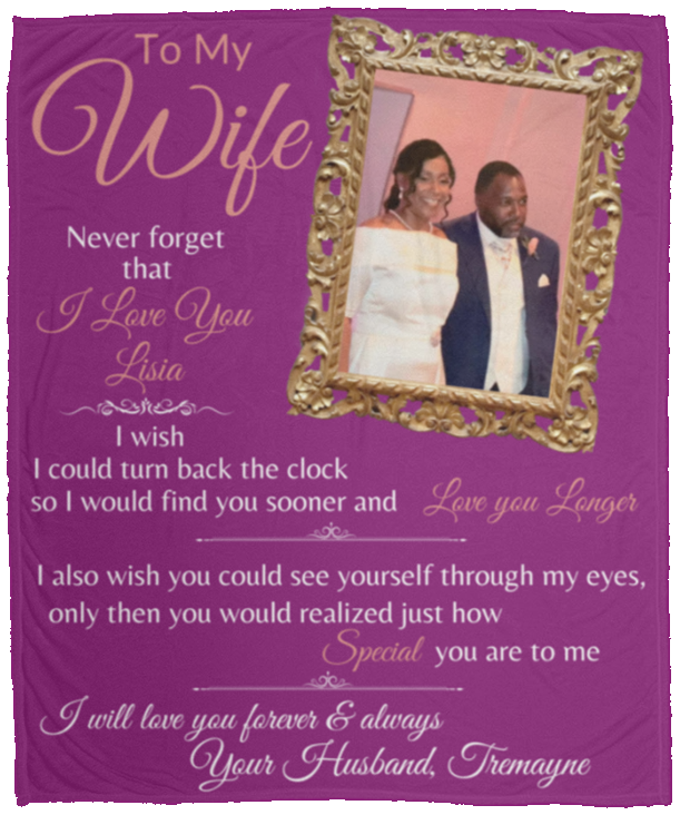 TO MY WIFE LISIA Fleece Blanket - 50x60