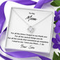 MOM /SON FORGOTTEN THANK YOU LOVE KNOT