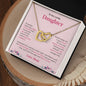 To My Lovely Daughter - Interlocking Hearts Necklace
