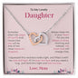 To My Lovely Daughter - Interlocking Hearts Necklace