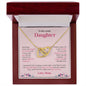 To My Lovely Daughter - Interlocking Hearts Necklace