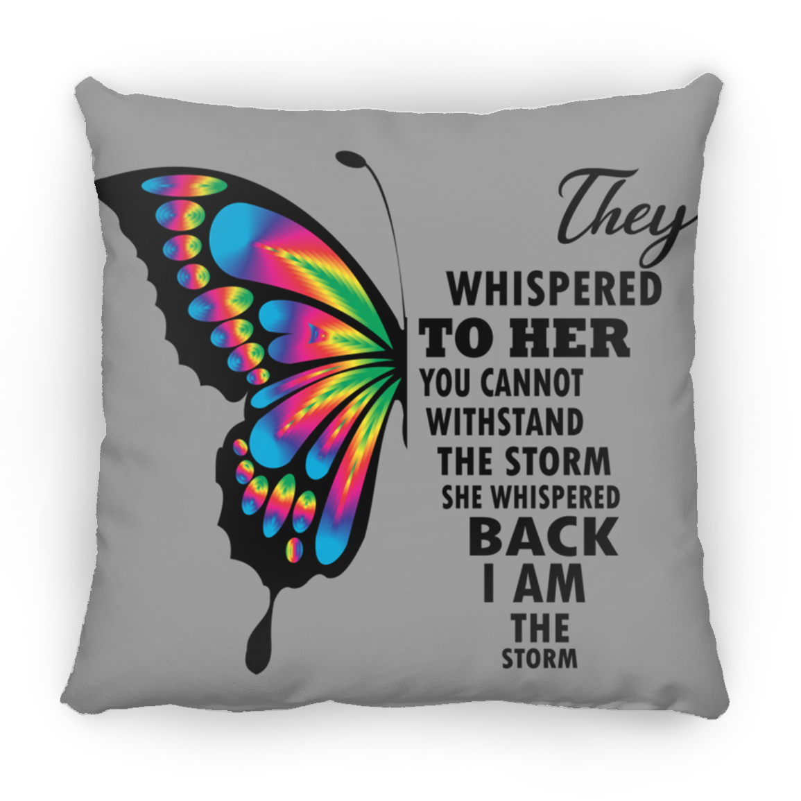 Butterfly Large Square Pillow 16.5 x 15.5