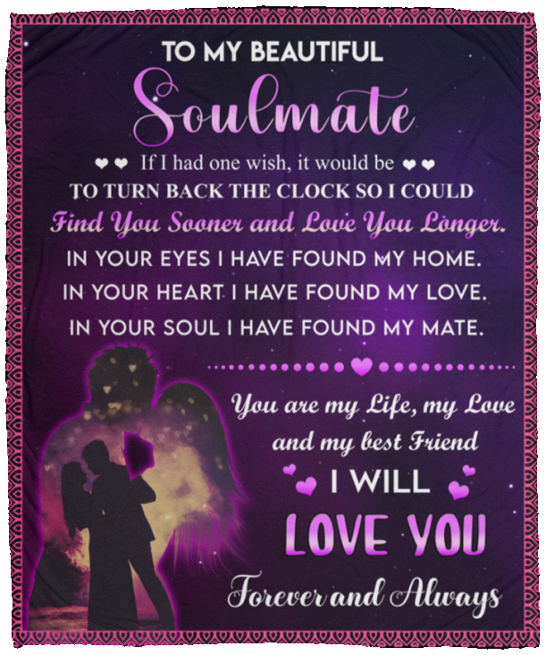 SOULMATE fire Fleece Blanket - 50x60