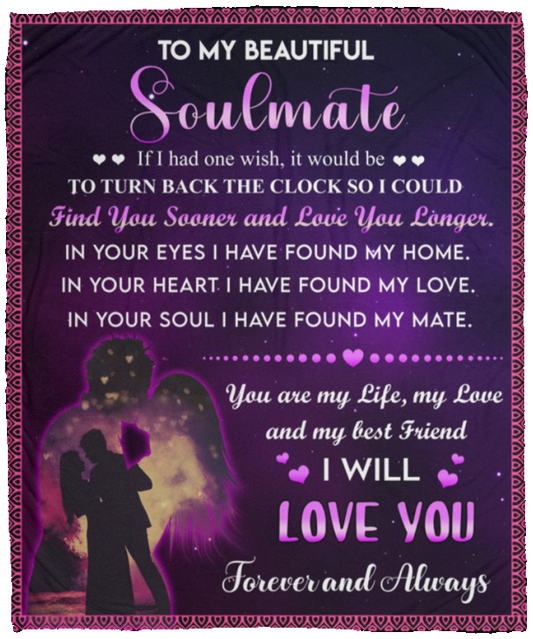 SOULMATE fire Fleece Blanket - 50x60