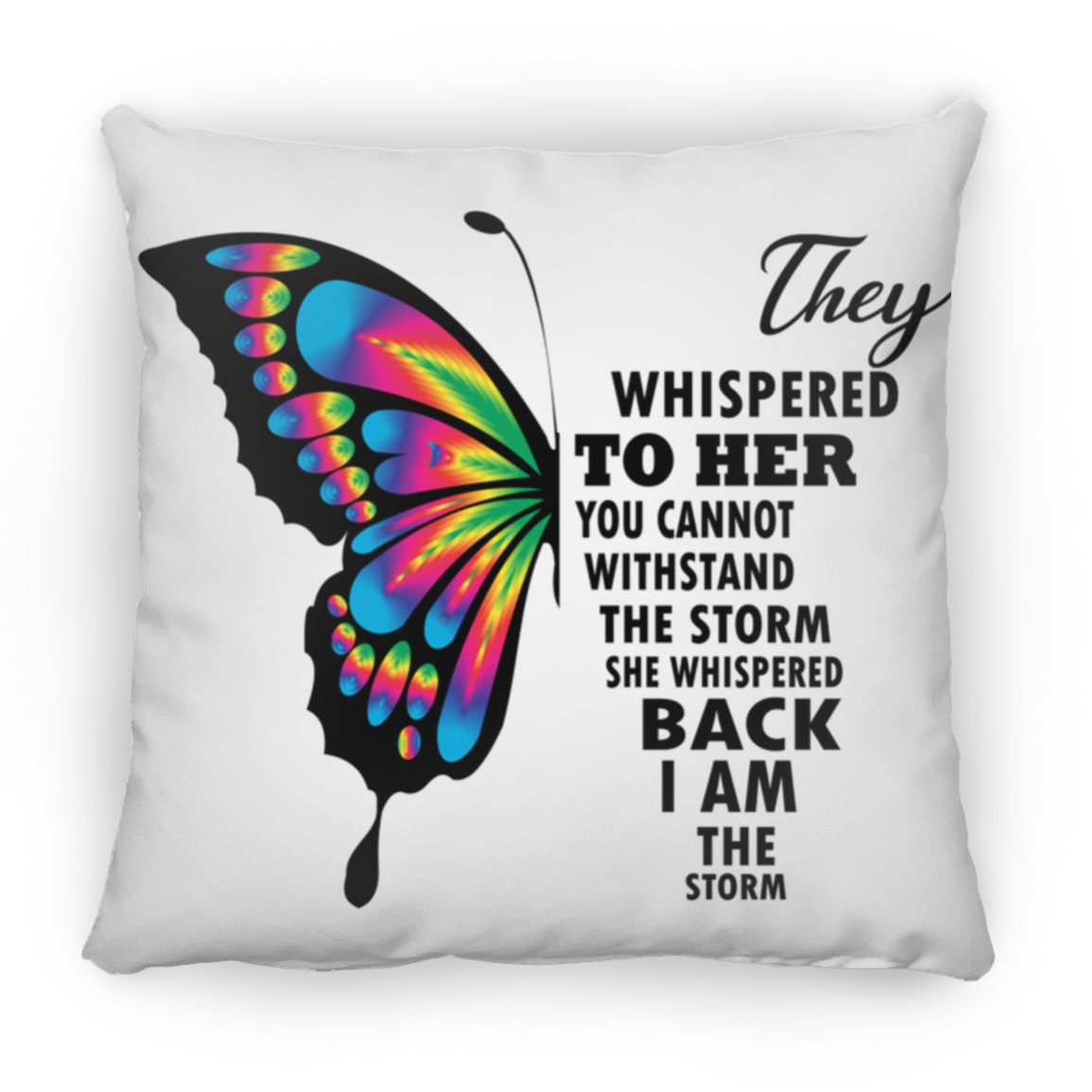 Butterfly Medium Square Pillow 14.5 x 13.5