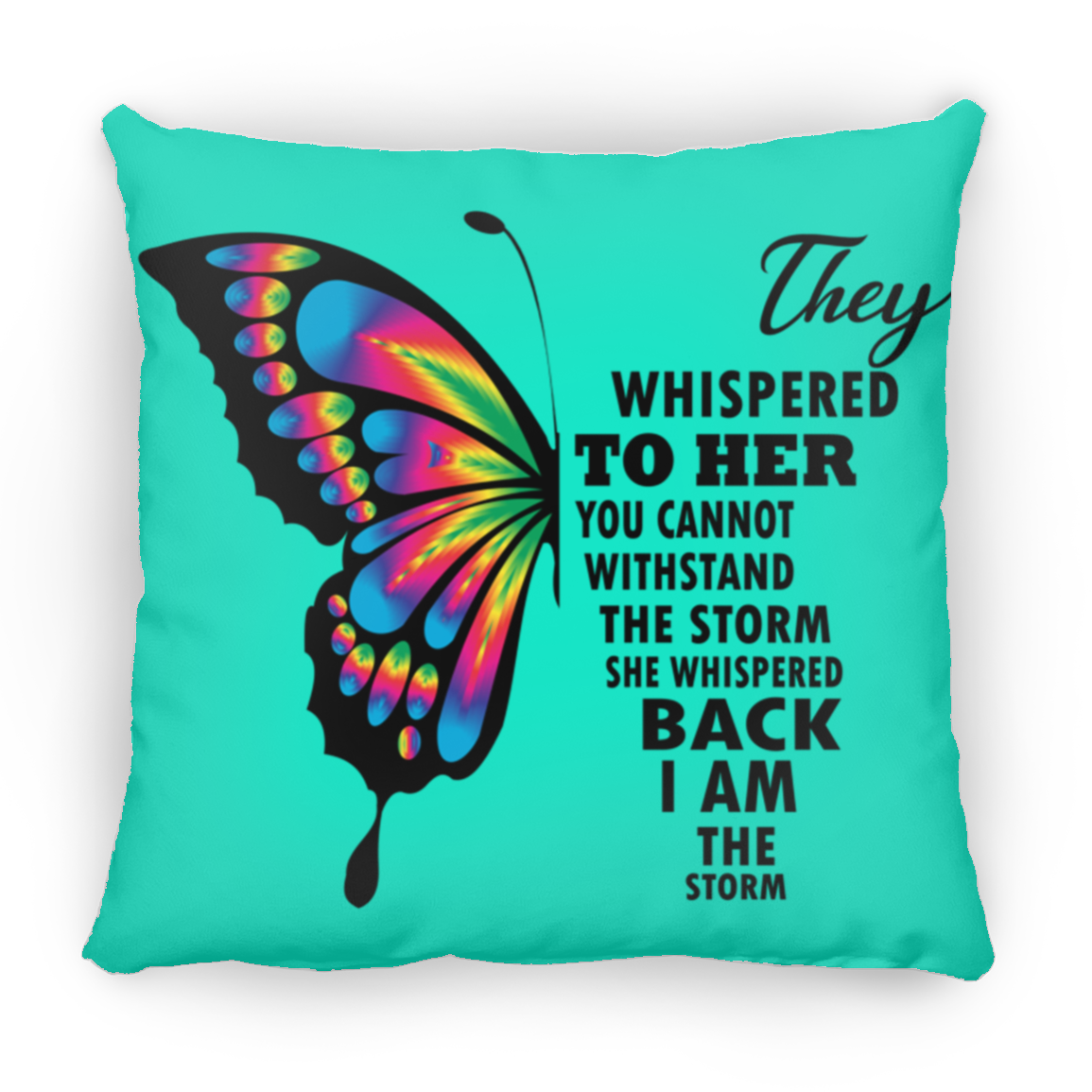 Butterfly Medium Square Pillow 14.5 x 13.5