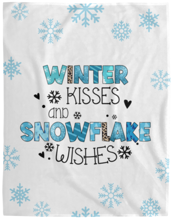 Winter Kisses-Fleece Blanket - 60x80