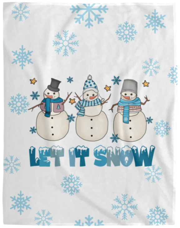 Winter Let It-Fleece Blanket - 60x80