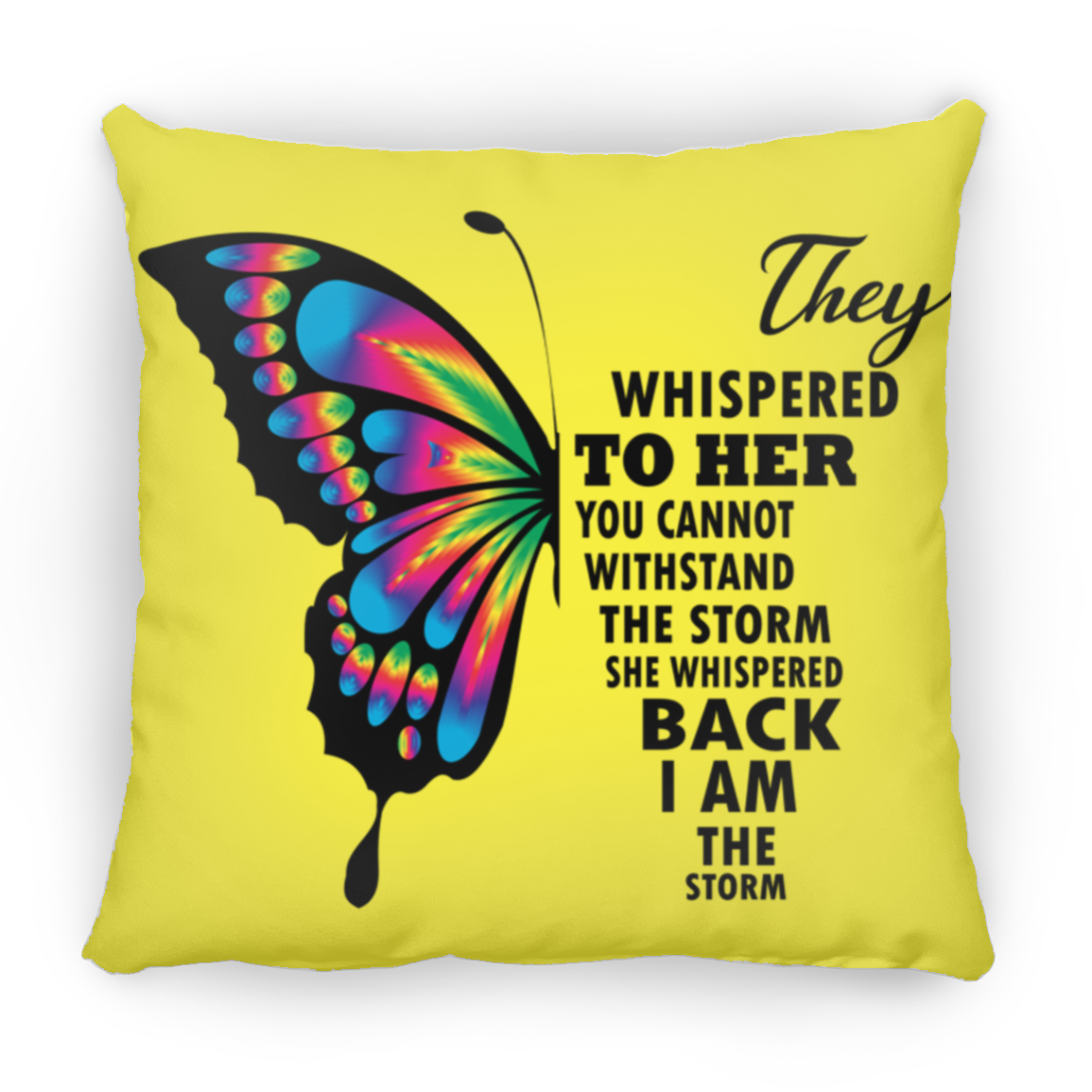 Butterfly Medium Square Pillow 14.5 x 13.5