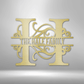 Split Letter Monogram - Steel Sign