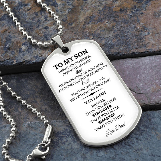 SON DOG TAG WHT
