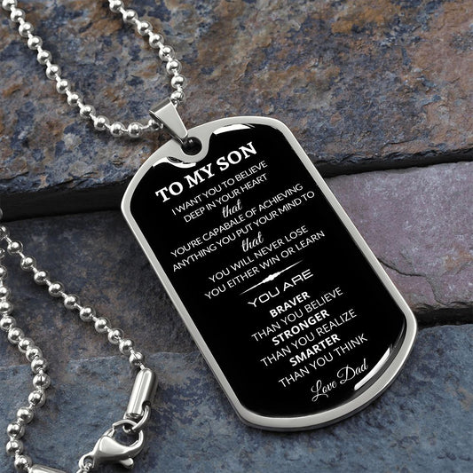 SON DOG TAG BLK