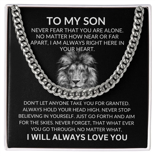 TO MY SON NEVER FEAR