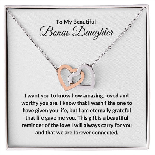 BONUS DAUGHTER-FOREVER CONNECTED-INTERLOCKING HEARTS