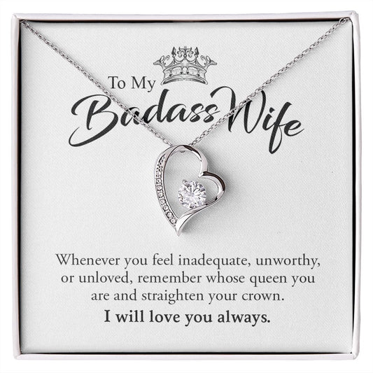 To My Badass Wife - Forever Love Necklace